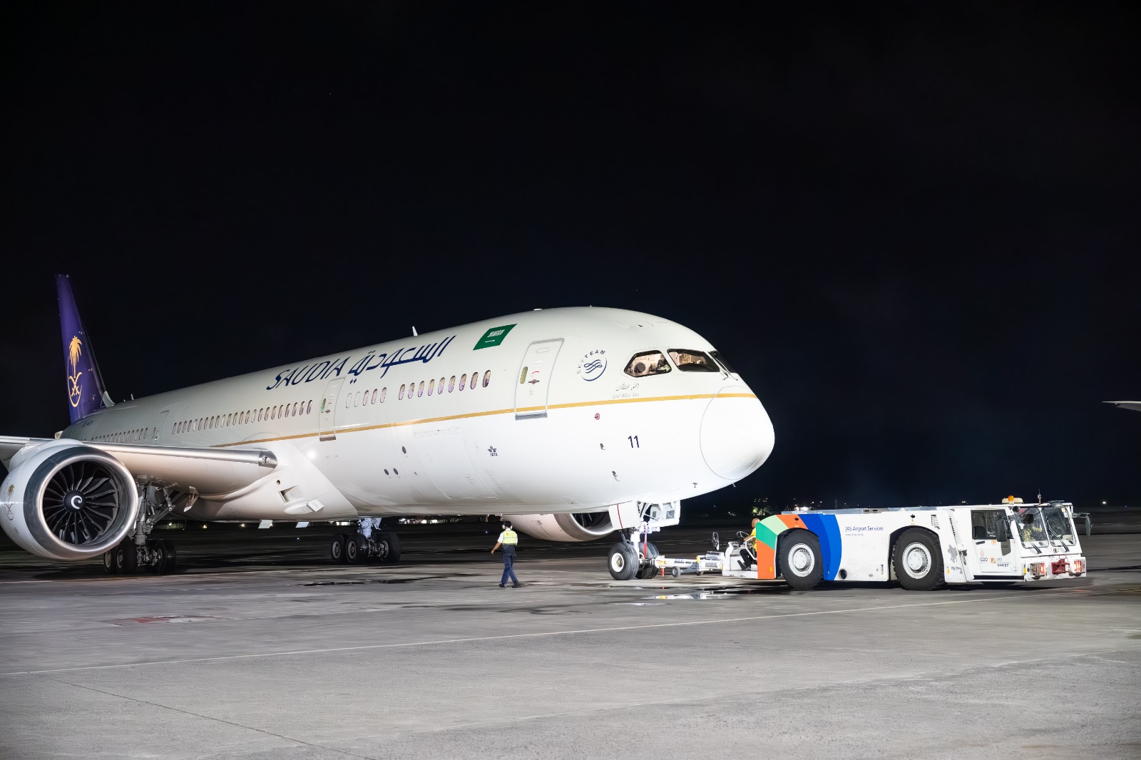 PT JAS SAMBUT PENERBANGAN PERDANA SAUDIA DI BALI, PERKUAT KERJA SAMA STRATEGIS